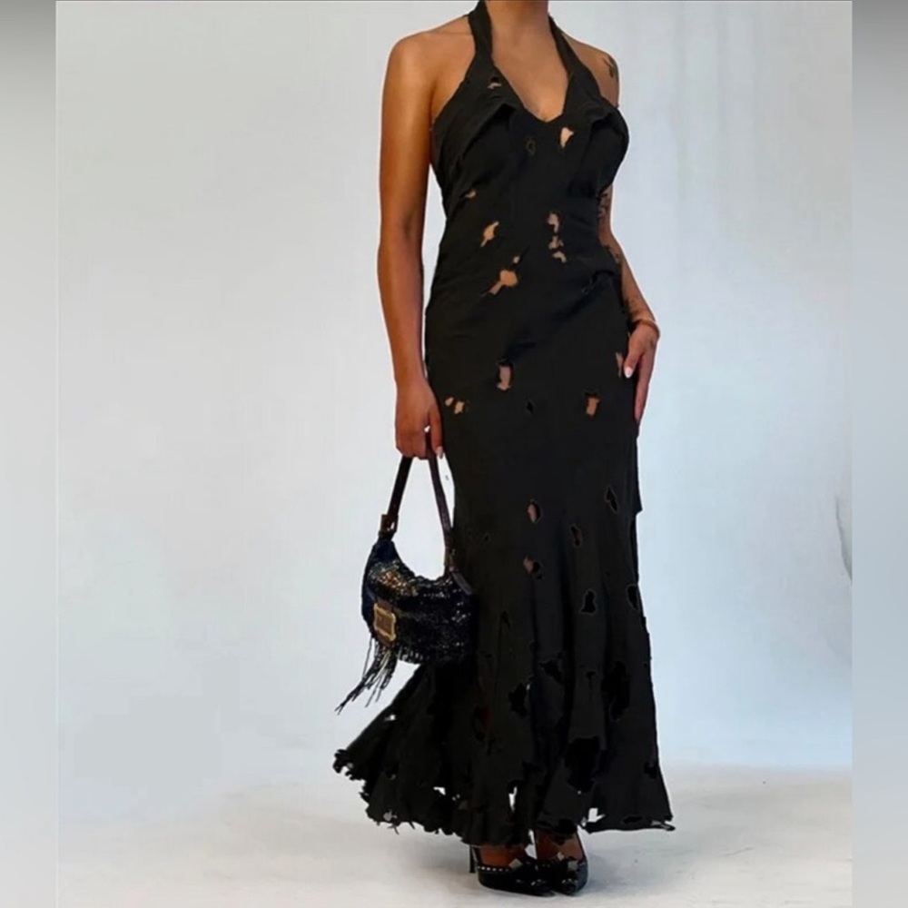 Bodycon Halter Maxi Dress $145